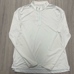 Light Blue Long Sleeve Quarter-Zip Top